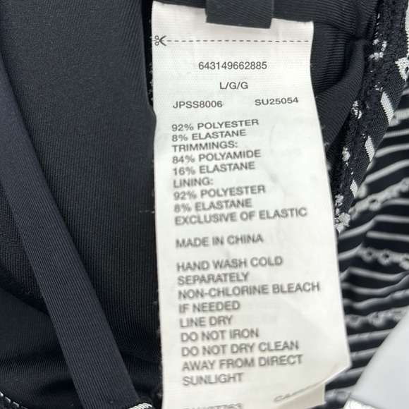 Jantzen‎ Women's Sport Jacquard Pointelle Strappy One Piece Swimsuit size Large - Picture 7 of 9